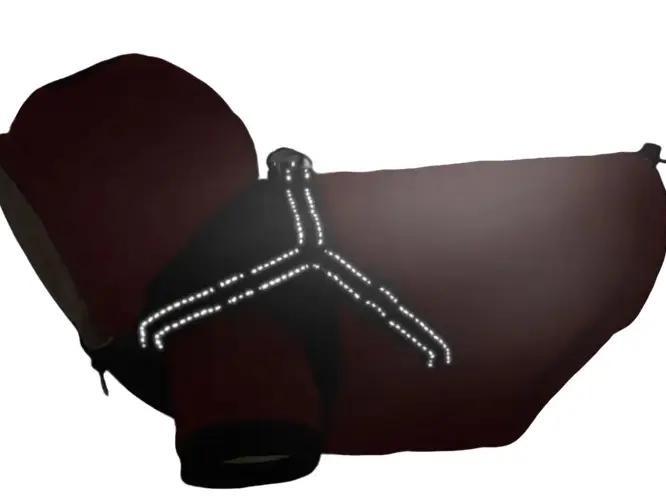 Luxury Dog Coat with attached Harness