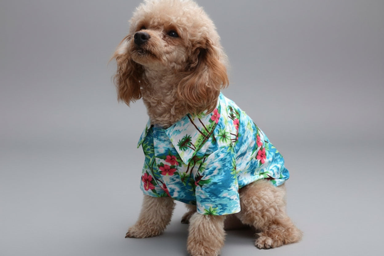 Hawaiian Pet Shirt for Dogs - Stylish Floral Design - Comfortable & Breathable - Perfect for Summer Outings