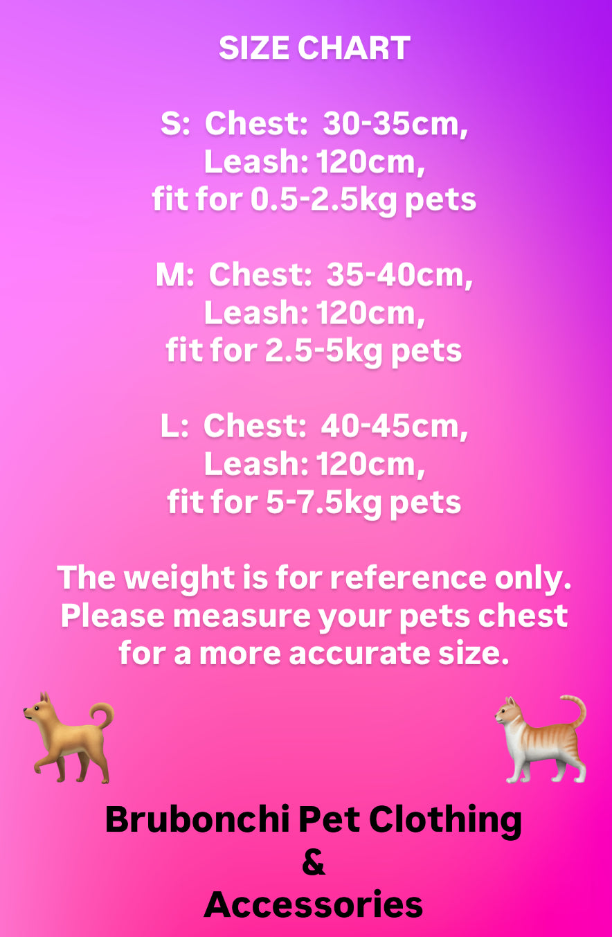 Adjustable Floral Print and Lace Pet Harness and Lead Set