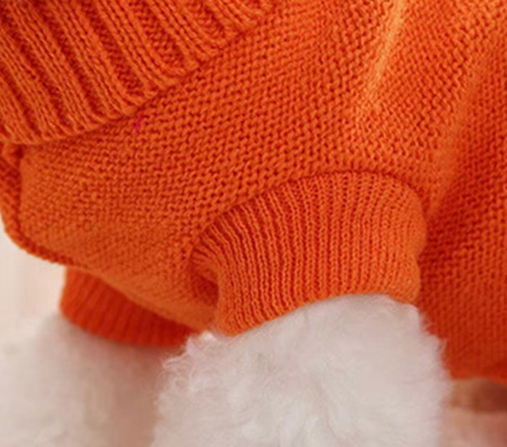 Pet Sweater for small to medium Dogs & Cats , Comfortable Pullover Style - Back leg Loops for snug fit.