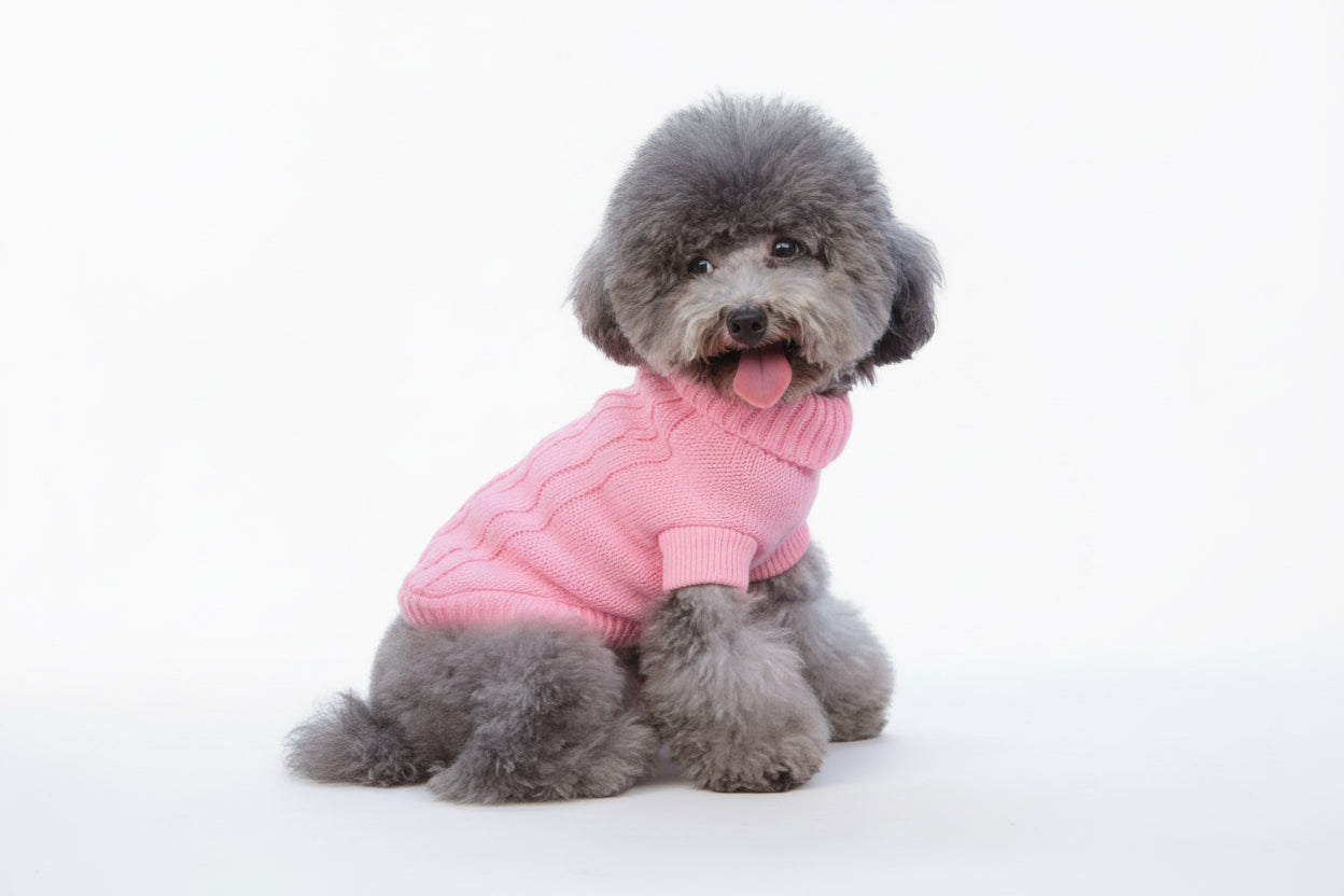 Pet Sweater for small to medium Dogs & Cats , Comfortable Pullover Style - Back leg Loops for snug fit.