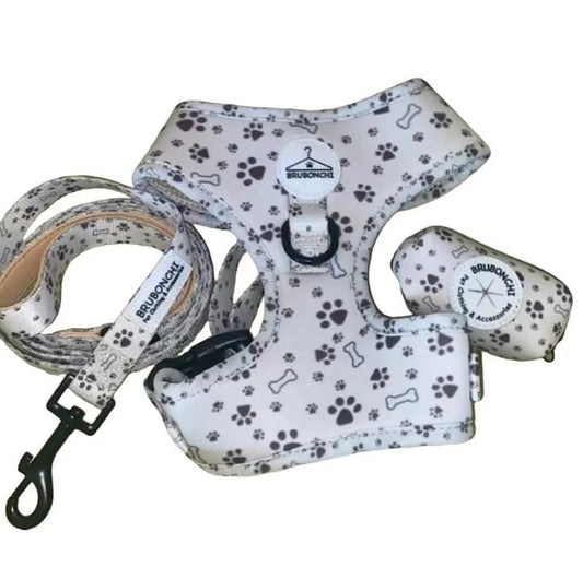 Pet harness and lead set including poop bag | Brubonchi Pet Clothing & Accessories
